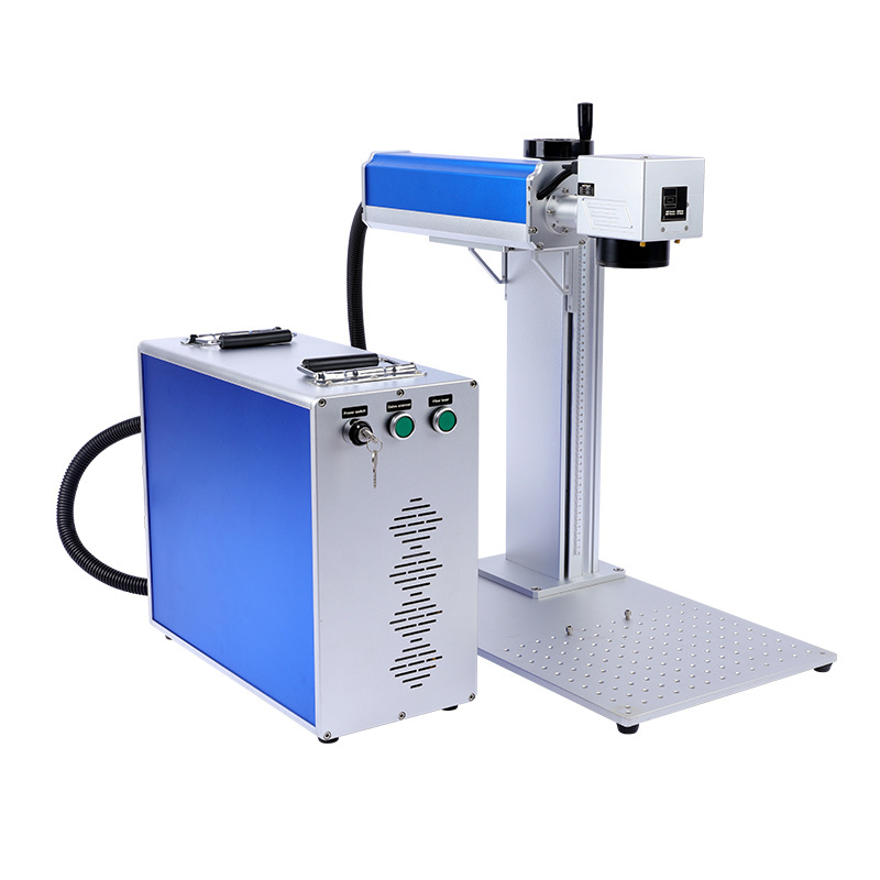 20w/30w/50w white/black/color fiber laser marking machine price /fiber laser engraver/laser marker on meta