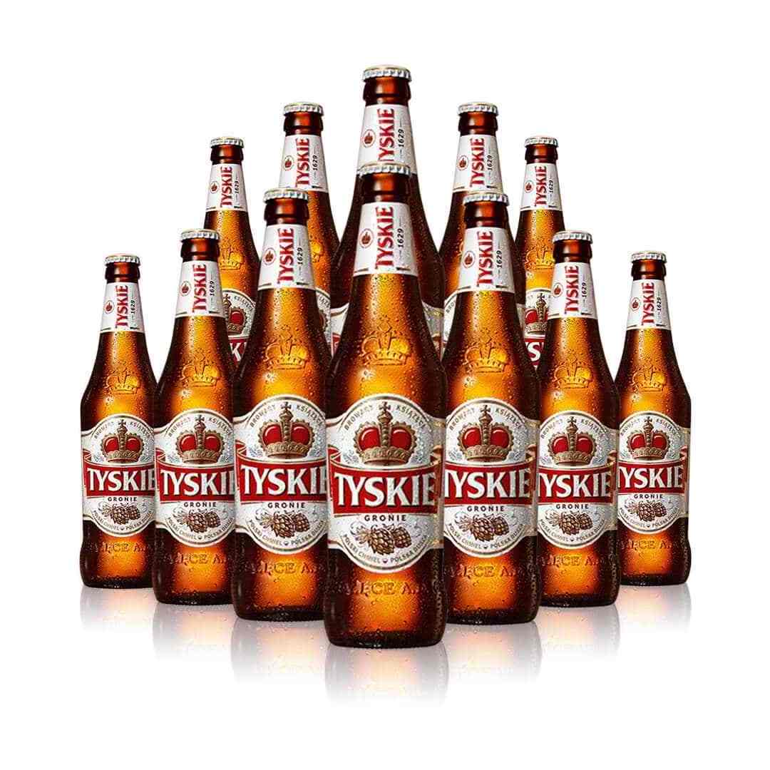 Polish Tyskie Light Beer