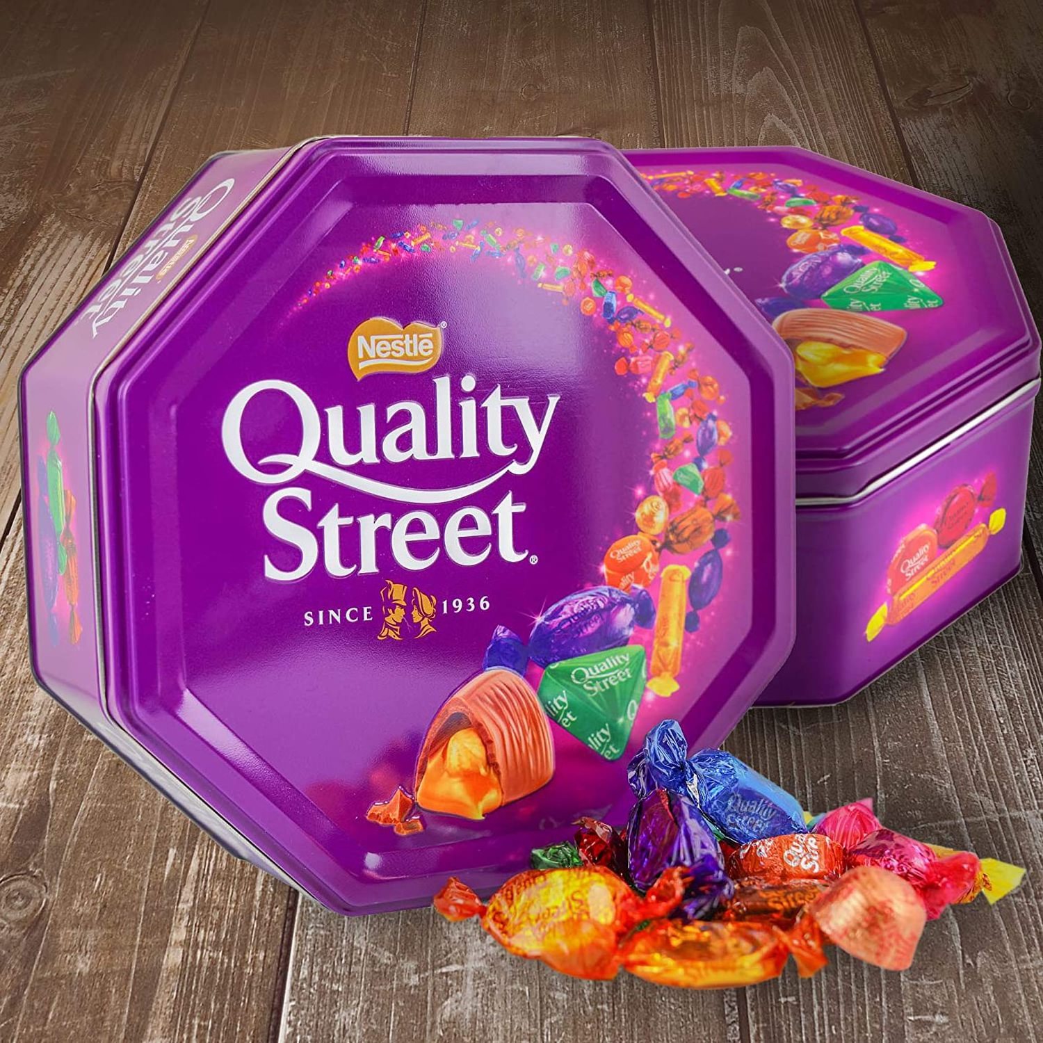 Quality Street Nestle, 2 LB, Extra Large Metal Tin, Assorted Chocolates and Toffees