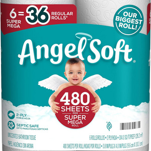 Angel Soft Toilet Paper with Fresh Lavender Scent 8 Mega Rolls 32 Regular Rolls Angel Soft Toilet Paper 24 Mega Rolls 96 Regul