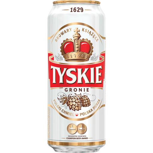 Polish Tyskie Light Beer