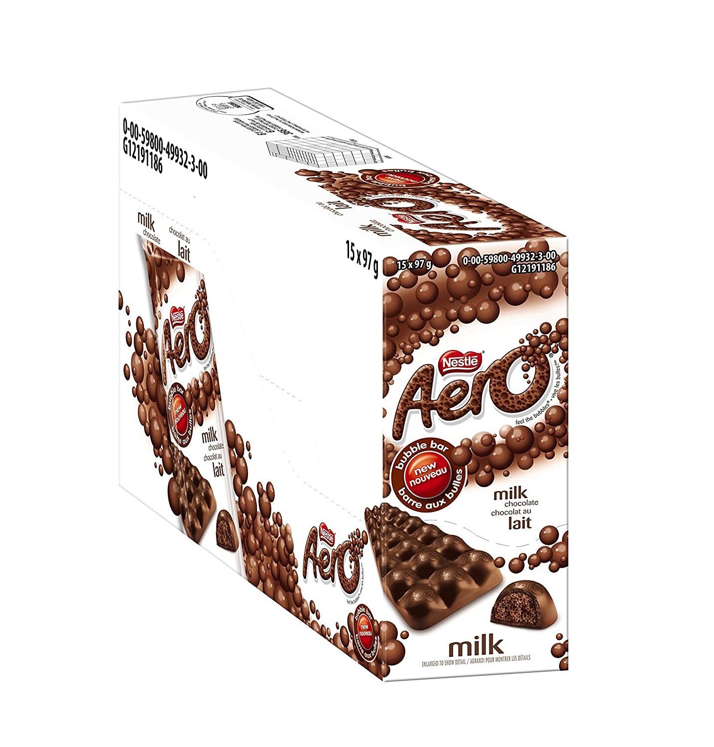 AERO Truffle Chocolate Mousse Milk Chocolate Bar, 105g/3.7oz., 2-Pack