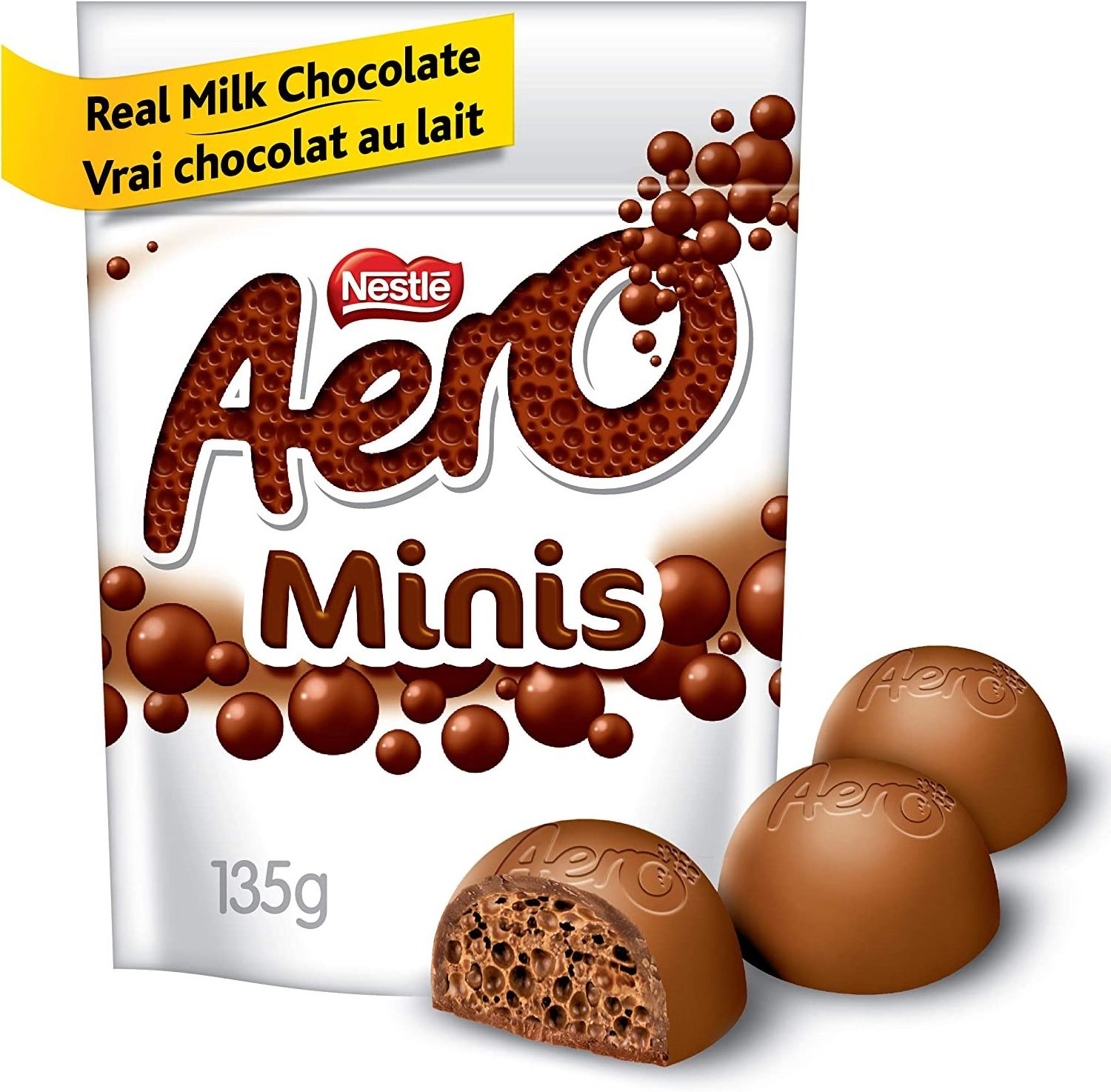 AERO Truffle Chocolate Mousse Milk Chocolate Bar, 105g/3.7oz., 2-Pack