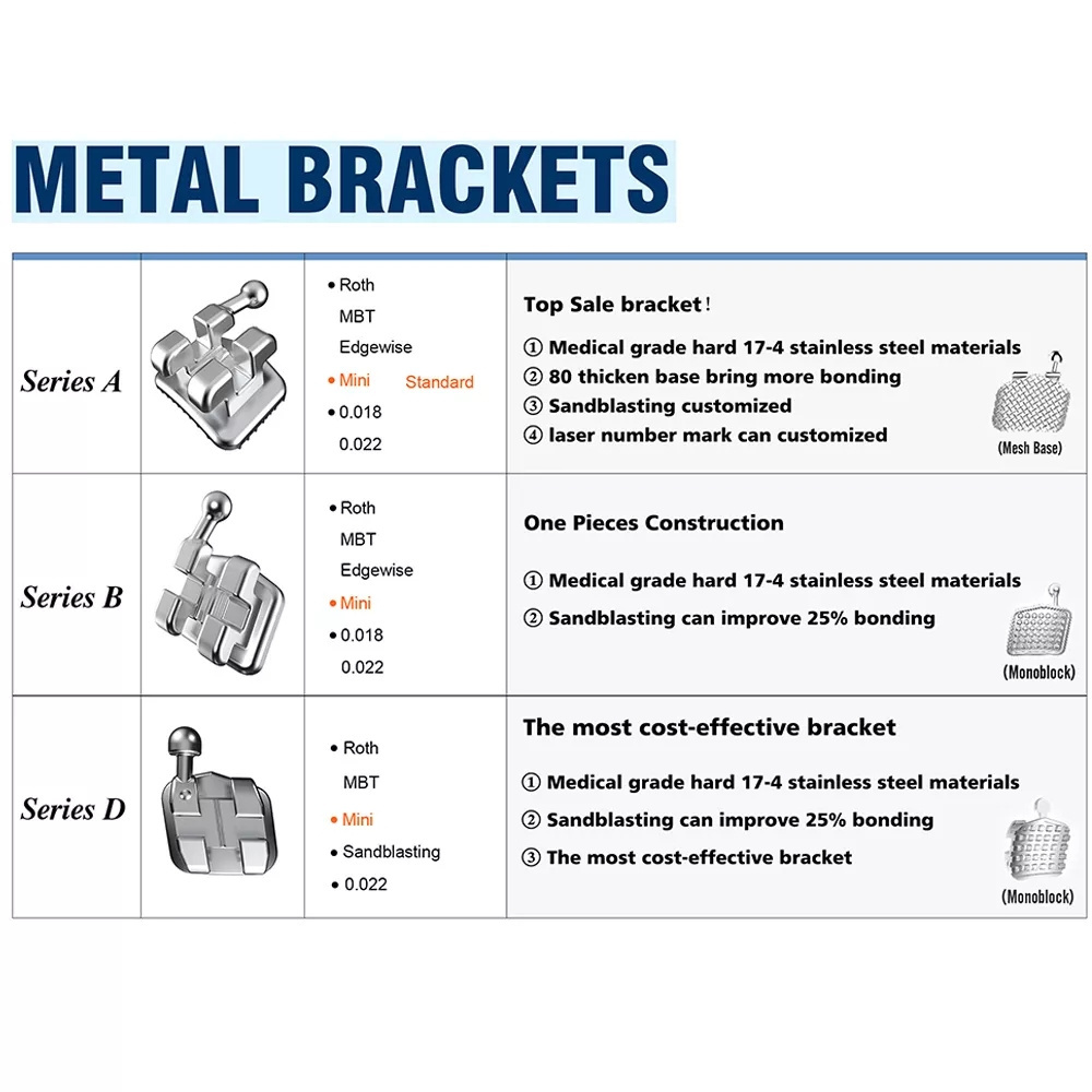 CNC dental brackets orthodontic supplies instruments ortho bracket braces for teeth