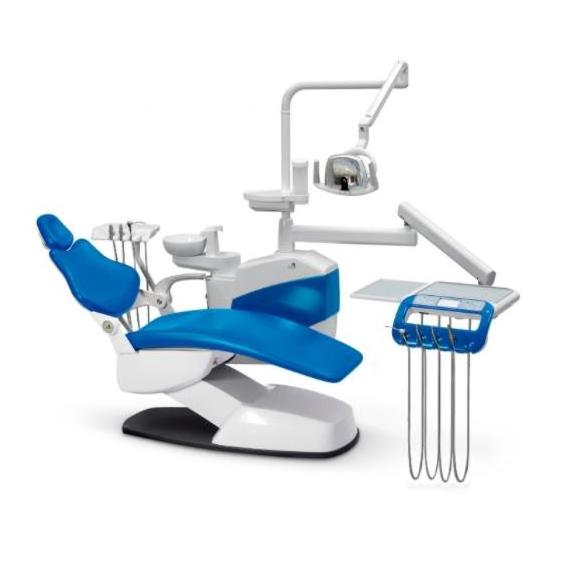 Economic dental unit leather cushion dentist chair double armchair dental chair dental chair with operating light lamp