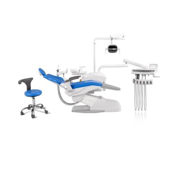 Economic dental unit leather cushion dentist chair double armchair dental chair dental chair with operating light lamp