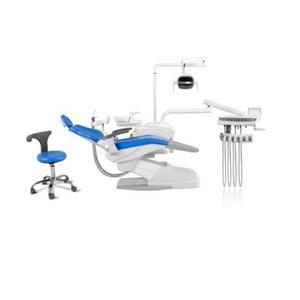 Economic dental unit leather cushion dentist chair double armchair dental chair dental chair with operating light lamp