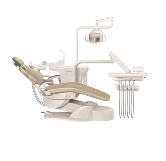 Economic dental unit leather cushion dentist chair double armchair dental chair dental chair with operating light lamp