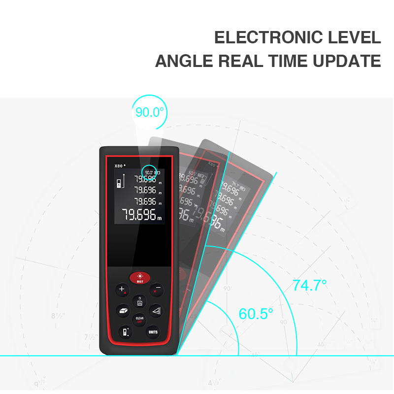 Portable distance meter laser 100m Measuring Single Point Micro Ranging Multifunctional digital laser distance measure meter