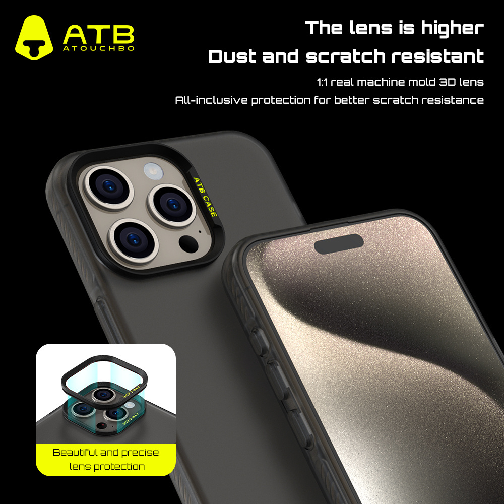 for iPhone 15 anti-yellowing Phone Case TPU Hard PC Translucent Mobile Phone Case Shockproof Phone Case