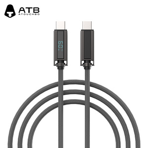 ATB LED Digital display usb c phone data sync cable PD LED light fast charging Android charger cable for mobiles