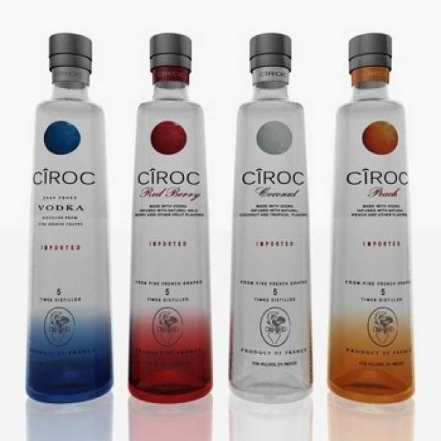 Wholesale Premium Ciroc Vodka Collections Luxury French Vodka 750ML Bottle Wholesale Private Label Vodka Bottle 750ML