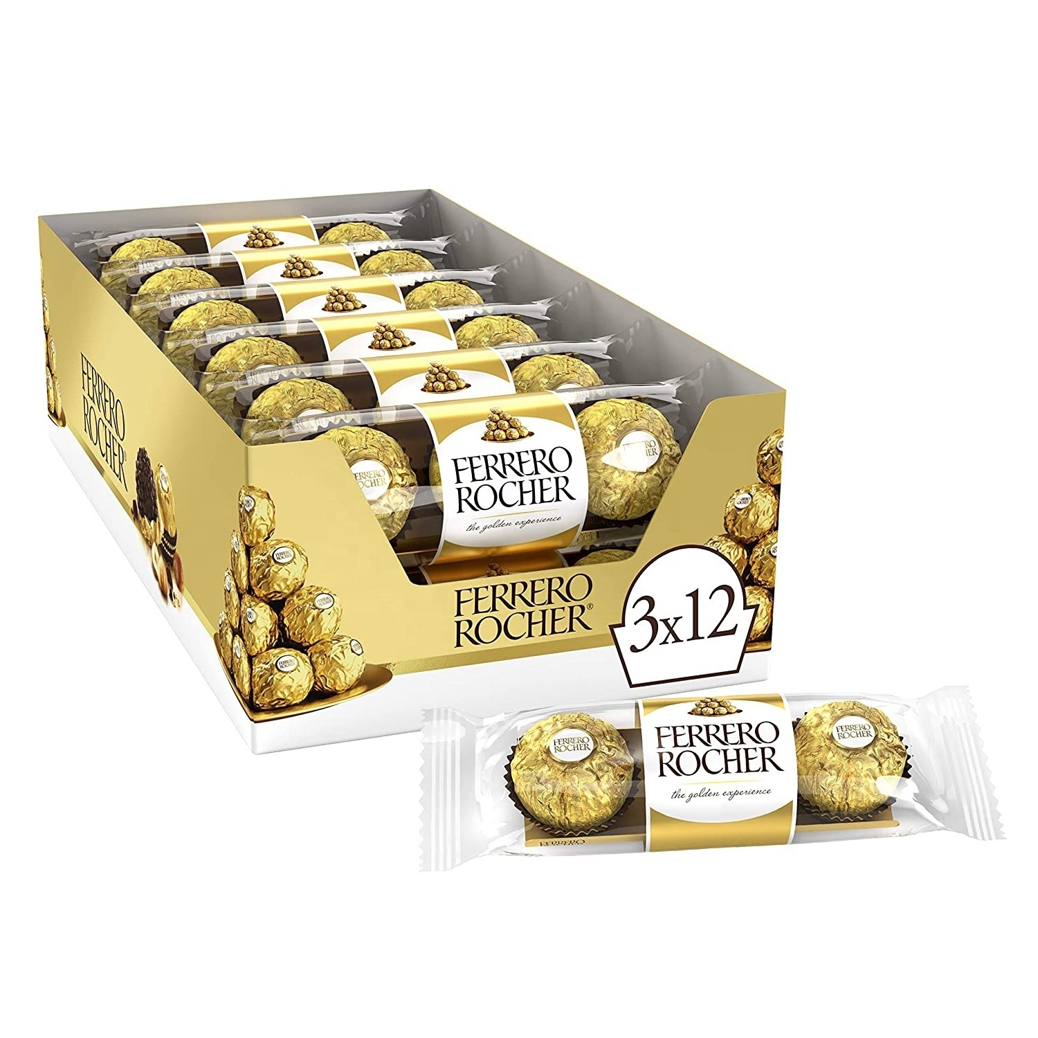 Ferrero Rocher Chocolate 48 Pieces Sweet Chocolate Ferrero Rocher Chocolate Wholesale Hazelnut Confectionery