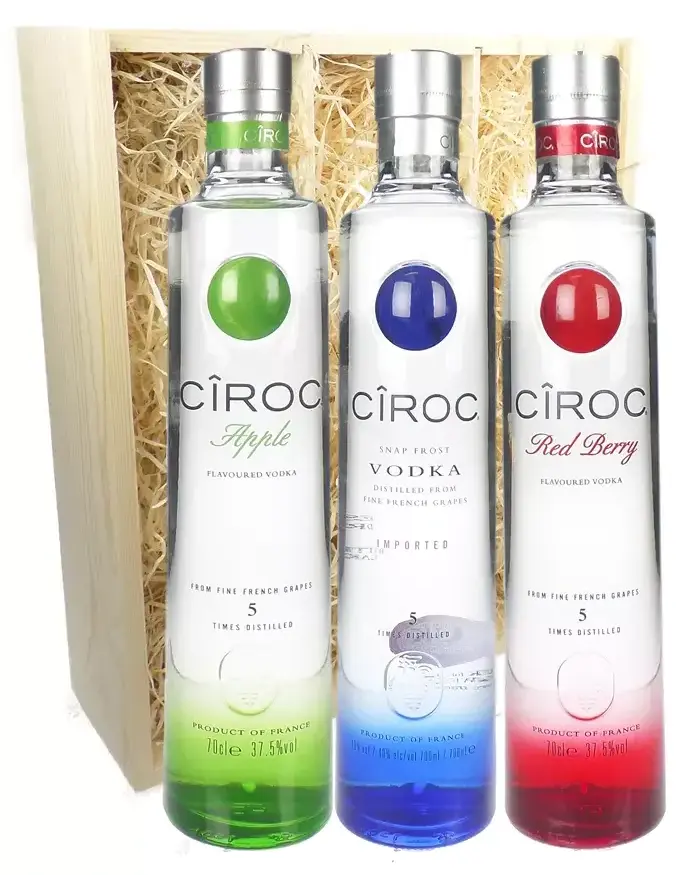 Wholesale Premium Ciroc Vodka Collections Luxury French Vodka 750ML Bottle Wholesale Private Label Vodka Bottle 750ML