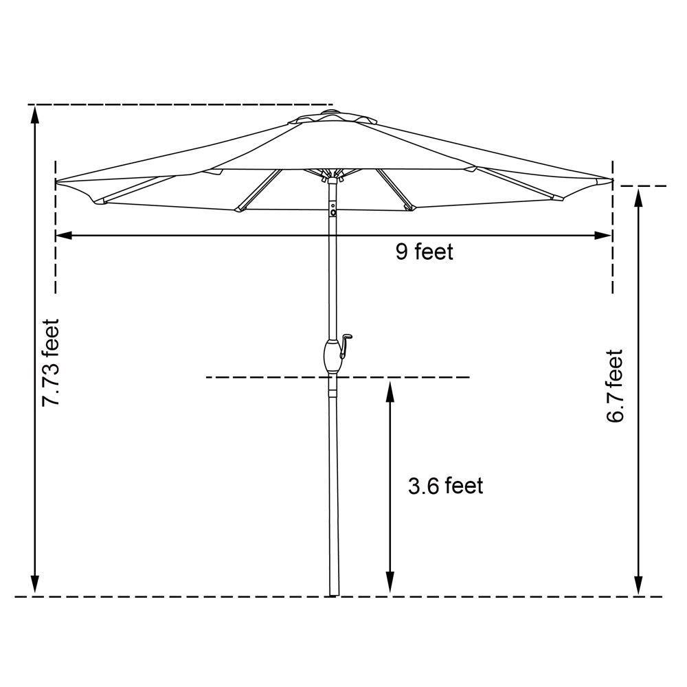 Adjustable Title Umbrella Patio Large Blue Led Solar Outdoor Umbrellas For Patio Garden