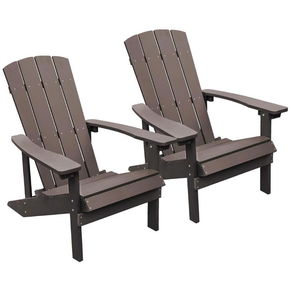 Adirondack Chair Set Brown Pool Garden Patio Chairs Set For Lounge Outdoor