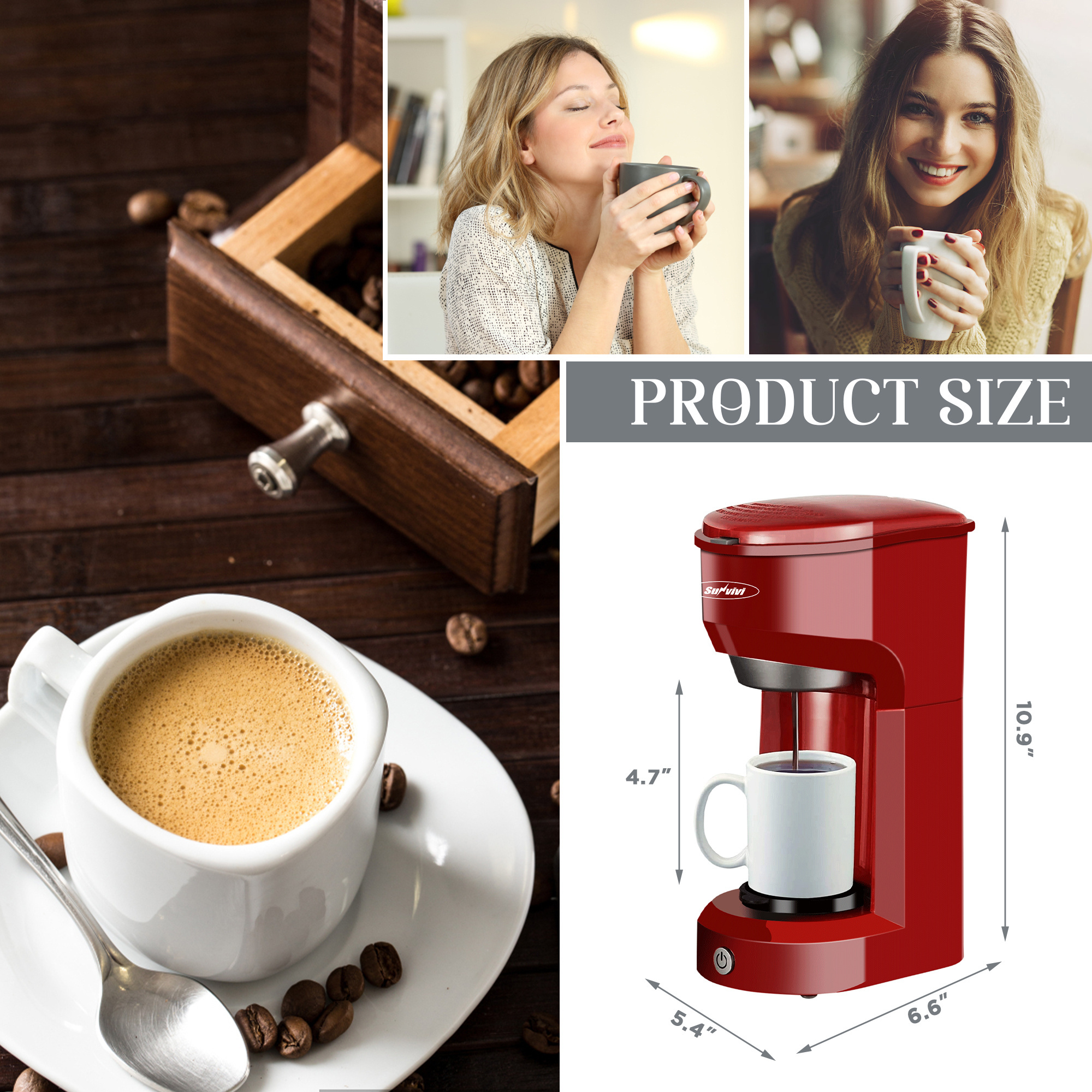 Best Sale Fully Automatic electric Red Coffee Maker For Best Coffee make in wholesale price