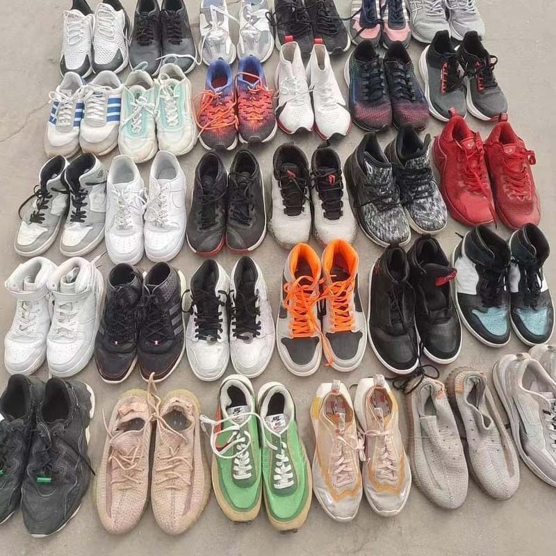 High Quality Branded Men Second Hand Mixed Shoes Sports Bulk Used Basketball Shoes 23 KG Popular