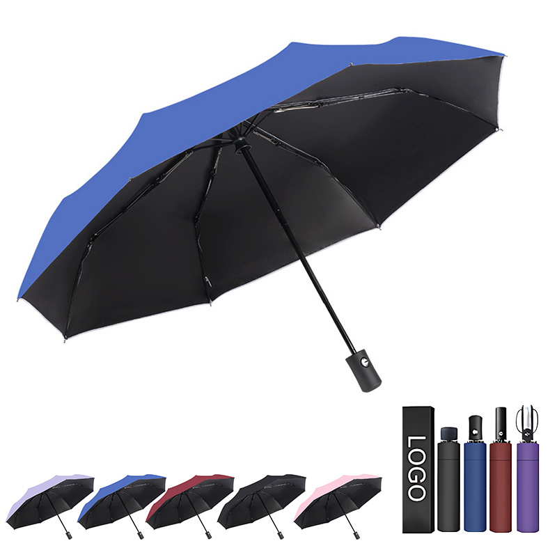 Promotional Umbrella Wholesale Cheap Commercial Gift Folding Umbrella Promotion Custom Logo Printing Automatic Foldable Umbrella