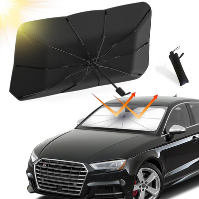 Wholesale custom logo portable folding car windshield sunshade umbrella UV protection umbrella