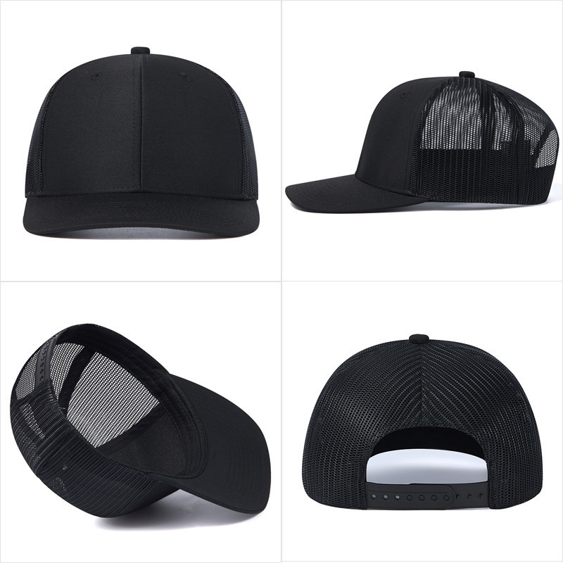 Wholesale Customized Logo Adjustable Size Cotton Snapback Mesh Hat Men Women Outdoor Sport Running Mesh Baseball Hats