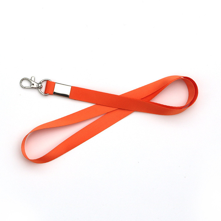 Custom Brand Logo High quality heated transfer keychain neck strap Polyester lanyards for keys with metal Buckle