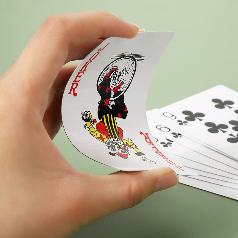 High quality custom logo printing Durable Classic Deluxe Poker Recyclable 54 paper playing cards