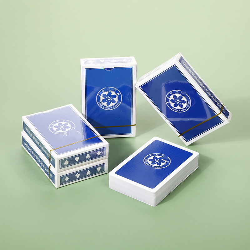 High quality custom logo printing Durable Classic Deluxe Poker Recyclable 54 paper playing cards