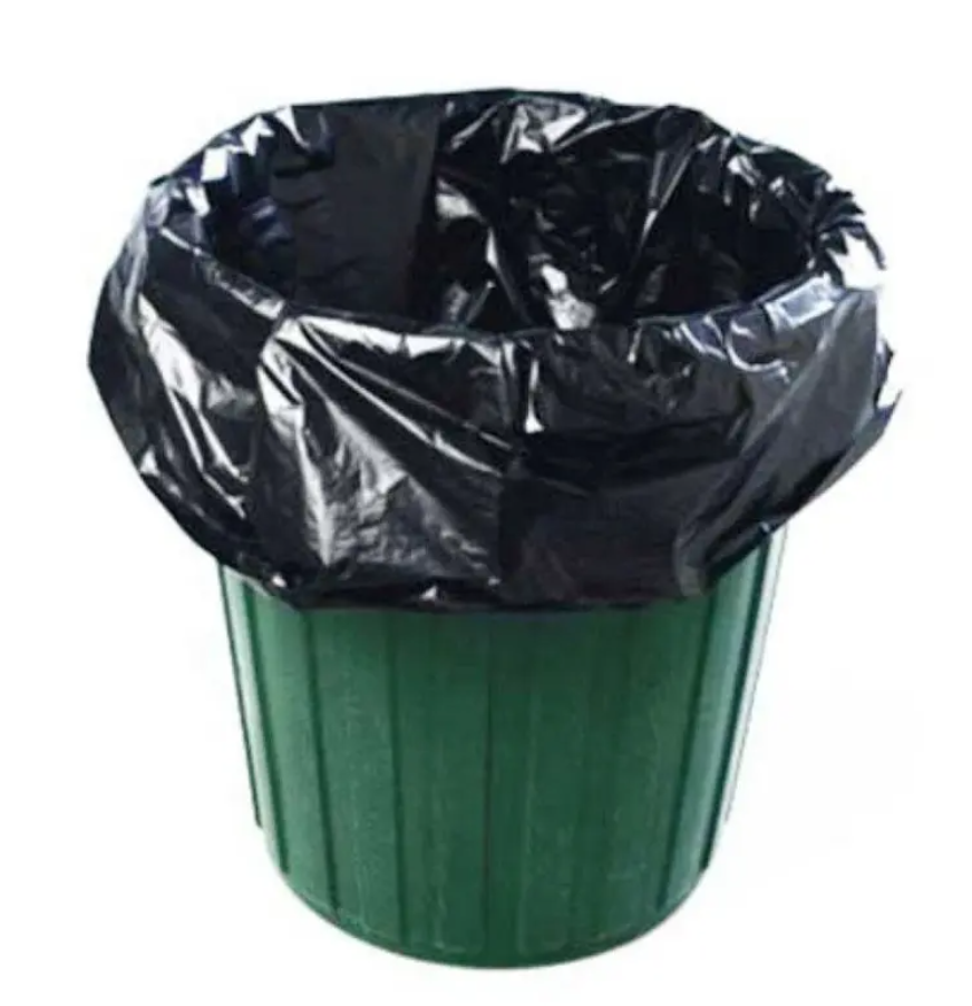 High Quality Hdpe Strong plastic dustbin liners trash bags pouch 100l big black plastic garbage bag in roll