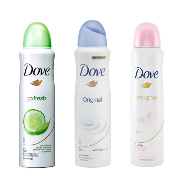 Hot Sale Dove Invisible Dry Antiperspirant Spray Deodorant For Women 150 ml (Pack of 10) + Our Travel Size Perfume