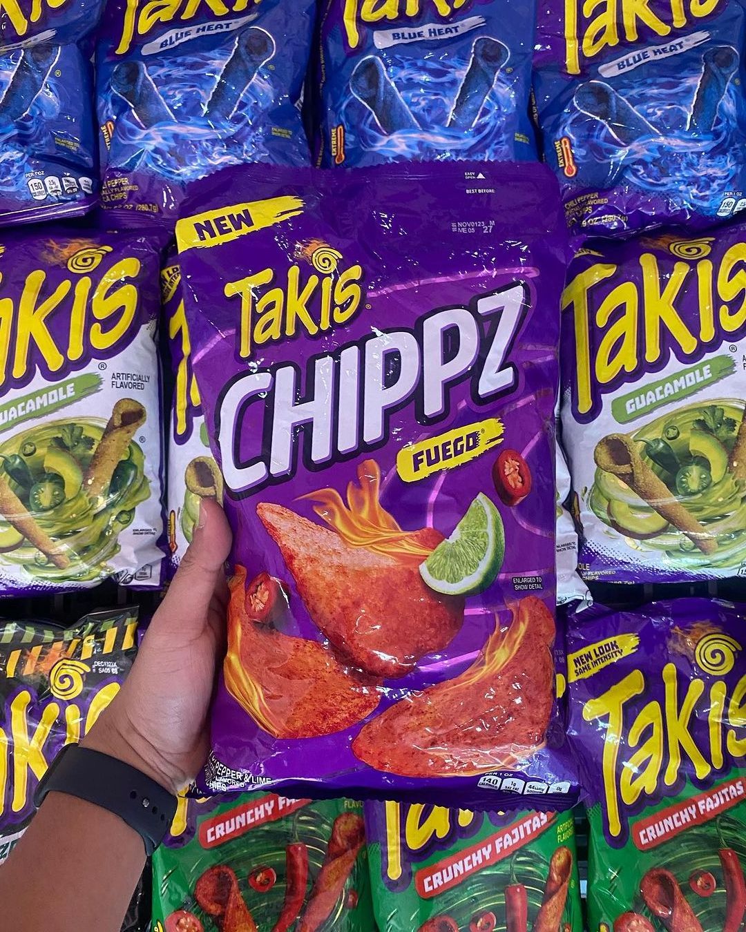 Takis Hot Chili Pepper and Lime Tortilla Chips Individual Packaged Snacks 40 Count Pack Free Shipping Domestically