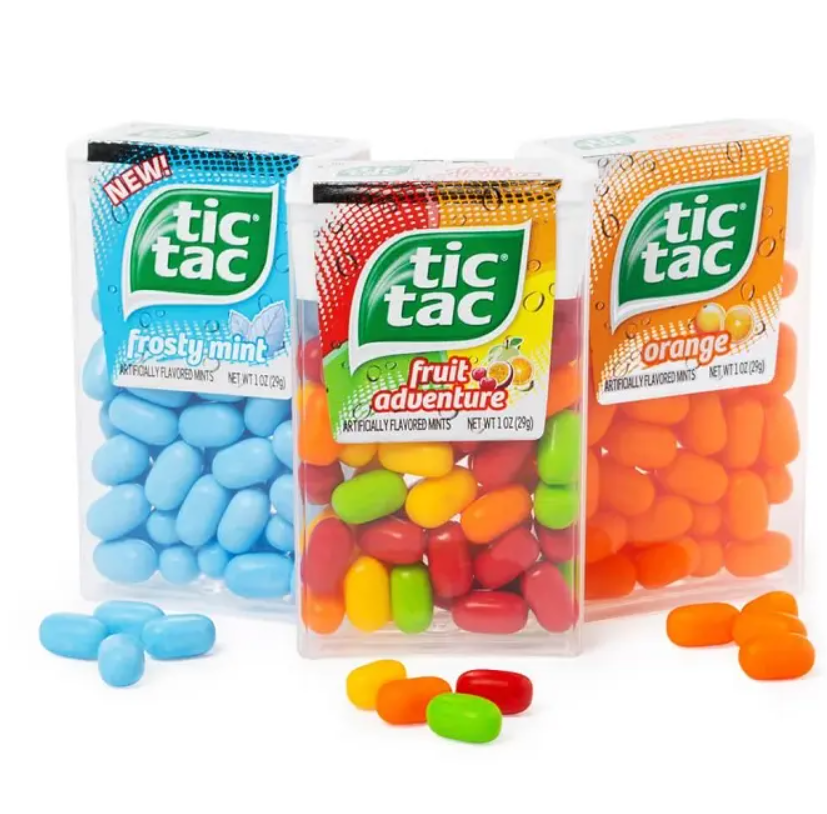 Tic Tac Sprite Lemon Lime Flavored Candy Mints, 1 oz Singles (Pack of 12)