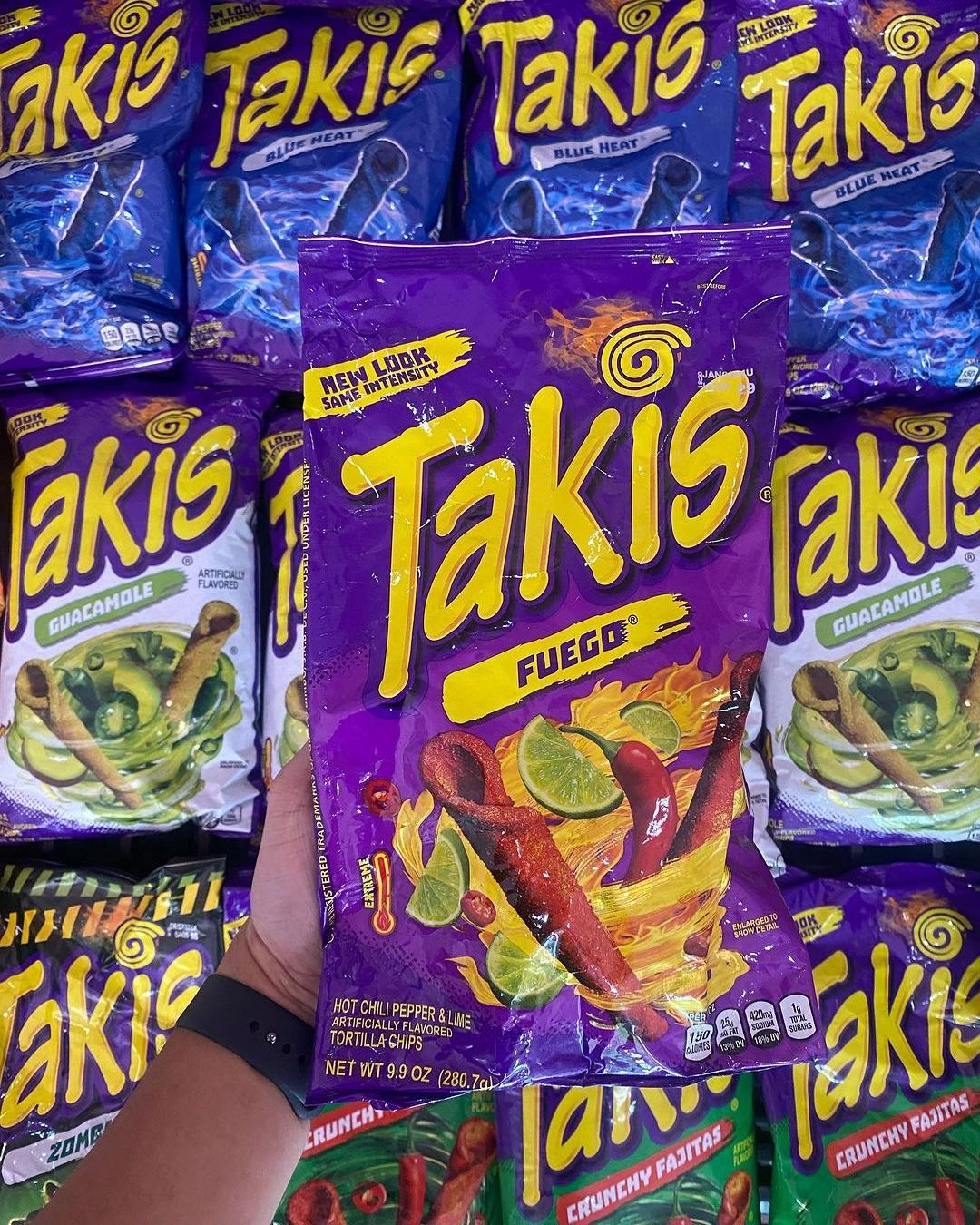 Takis Hot Chili Pepper and Lime Tortilla Chips Individual Packaged Snacks 40 Count Pack Free Shipping Domestically