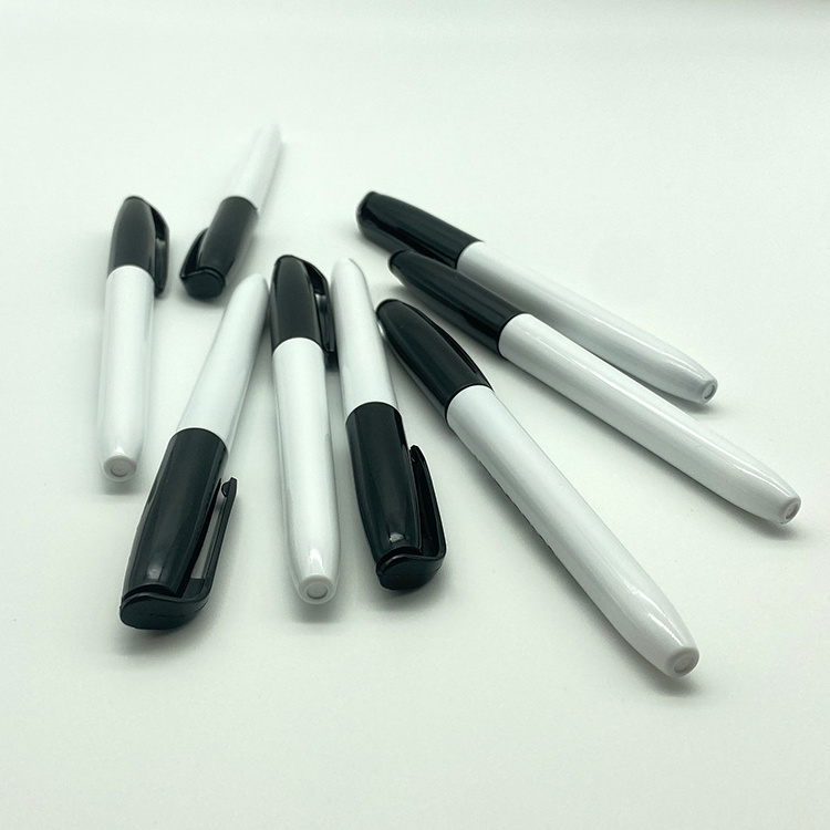 factory custom waterproof  oil-based cd black marker pen permanent paint fine point marker pen with acrylic tip for car tyre