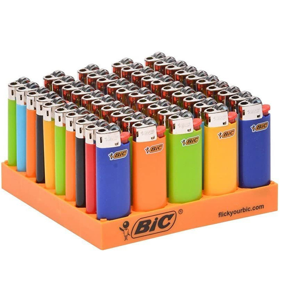 Classic BIC Lighters Mini J25 Original BIC Maxi J26 Lighters Customized Lighters 50 Pack Wholesale