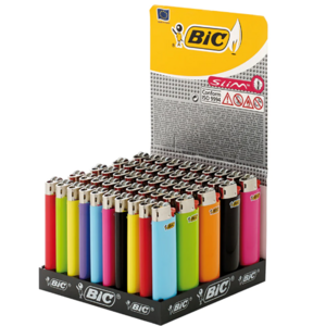 Original France BIC Lighters Full Size Style Fashion Assorted Colors 50 Count Tray Disposable Lighters