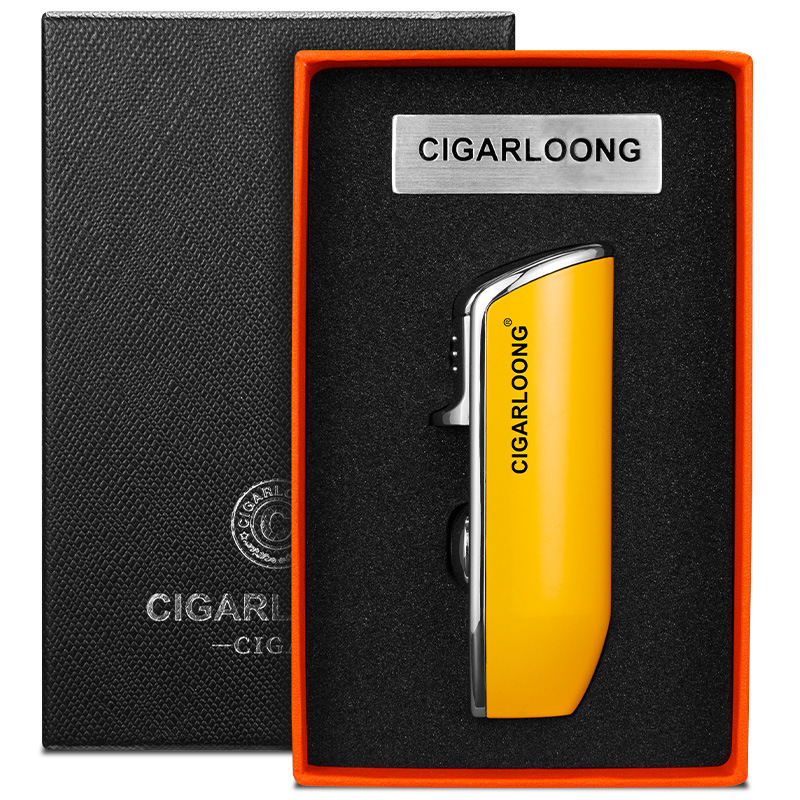 Solanlong cigar lighter Windproof straight metal personality creative portable cigar lighter