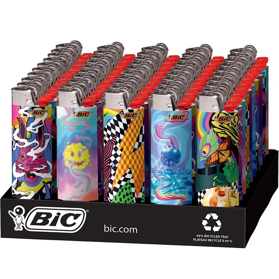 BIC Lighters Classic Full Size Lighter Maxi Full Size Classic Lighter Pack Of 50 Wholesale Lot Classic Disposable Cigarette