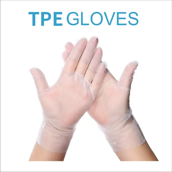 Clear Kitchen Plastic sports working glove Sale Single Packed powder free glove Hair Dye Barber Elastic Tpe Glove