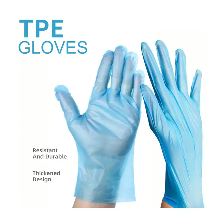 Clear Kitchen Plastic sports working glove Sale Single Packed powder free glove Hair Dye Barber Elastic Tpe Glove