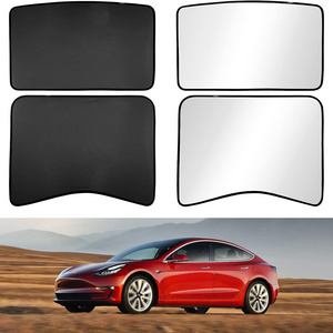 Tesla Model Y Sunshade Glass Roof Sun Shades with with Triangle Window Sunshades Model Y White Sunshade Roof