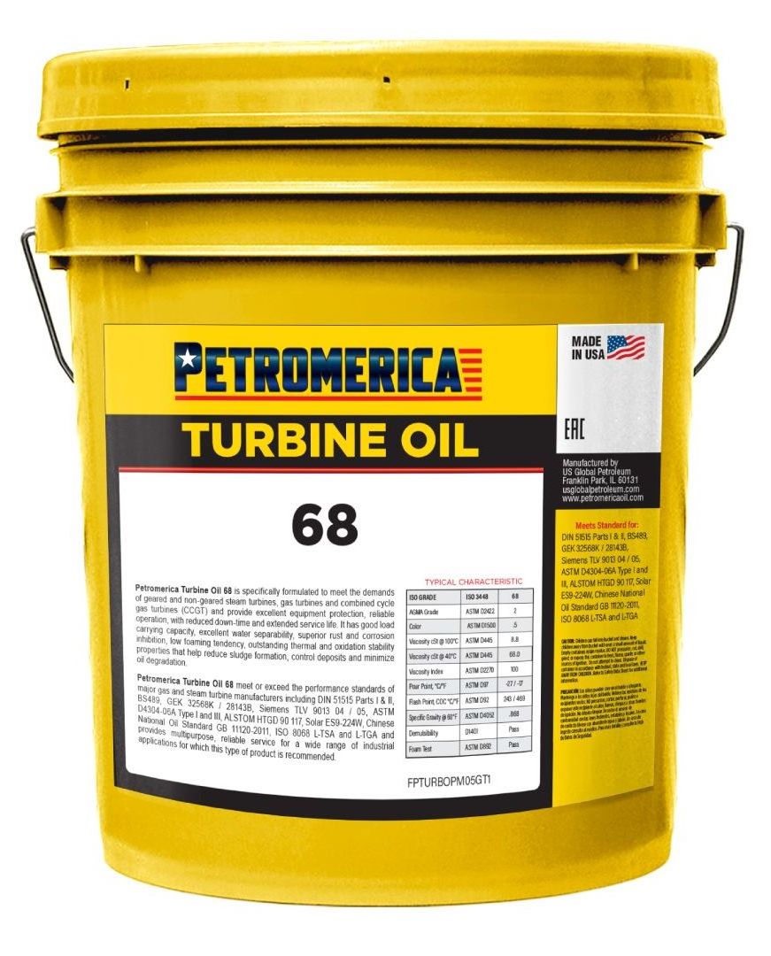 PETROMERICA TURBINE OIL 68 5 gallon