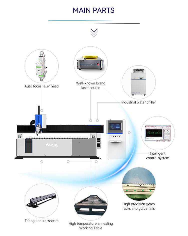 Manufacturer Laser Cutting Machine 3015 Bevel Cnc Fiber Laser Cutting Machine for Stainless Steel 12000W