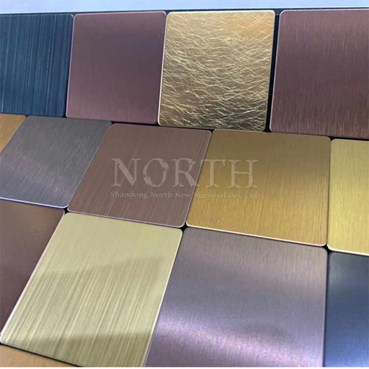 SS 201 202 8K BA 2B Colored Stainless Steel Sheet 304 316 Mirror Rose Gold Steel Plate 430 410 Golden Stainless Steel Sheet