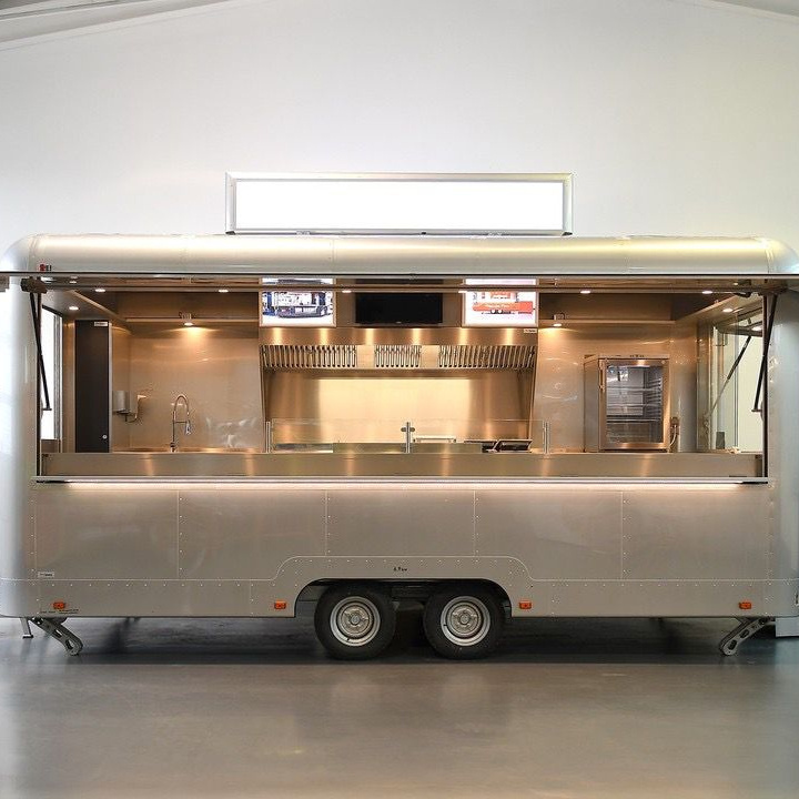 High Quality Fully Equipped Stainless steel food trailer / Food kiosk cart / Catering trailer mobile food truck