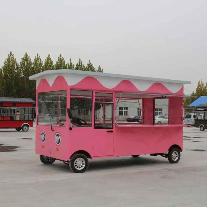 Company Price Mobile Hotdog Food Trucks Mobile Ice Cream Food Truck Trailer Crepe Food Cart for Sale Frozen Car Italy Kingdom