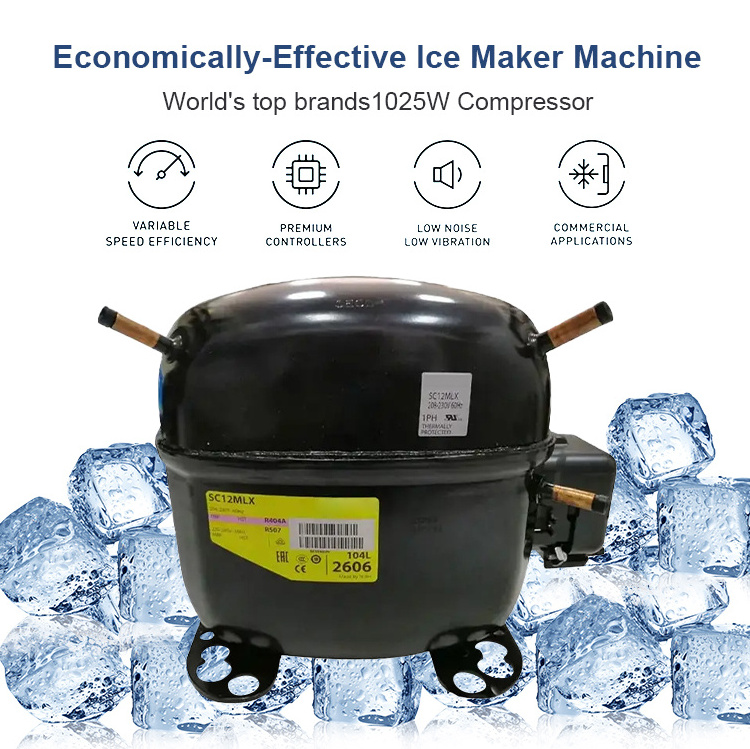 Cyrstal Tube Maker Nugget 1000Kg Flake  Maquina De Hielo En Cubos Commercial Ice Maker Machines A Glacon