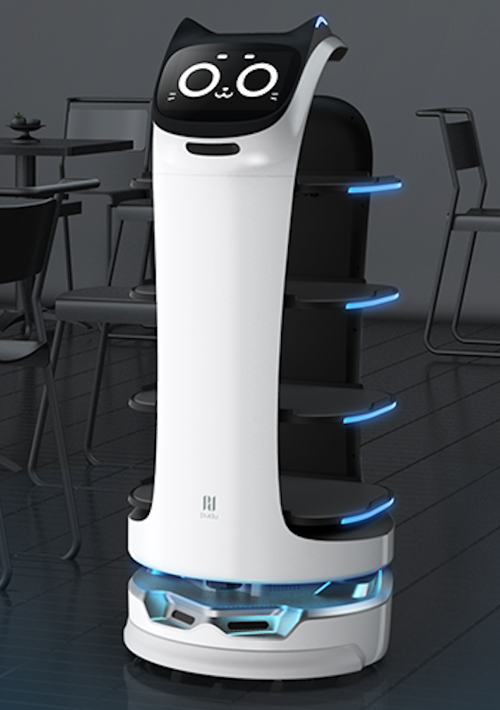 2024 AI Voice Interactive Self Driving Delivery Cake Coffee Restaurant Assistant Waiter Food Delivery Robot For Hotel Hospital