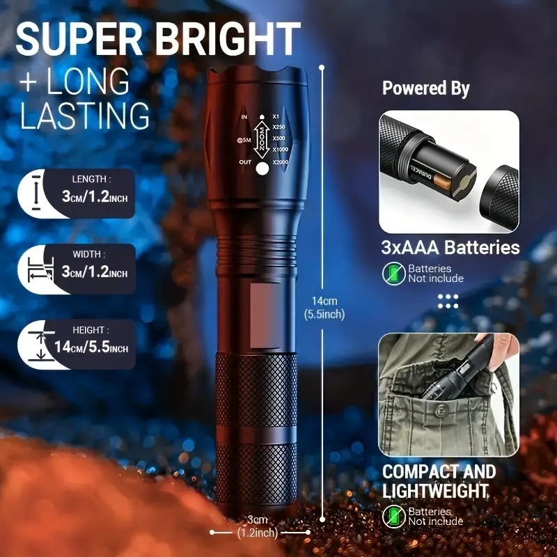 Cheap Original TAYA Led Strong Light Aluminum Alloy 1000 Lumen IP65 Mini Rechargeable Flashlight