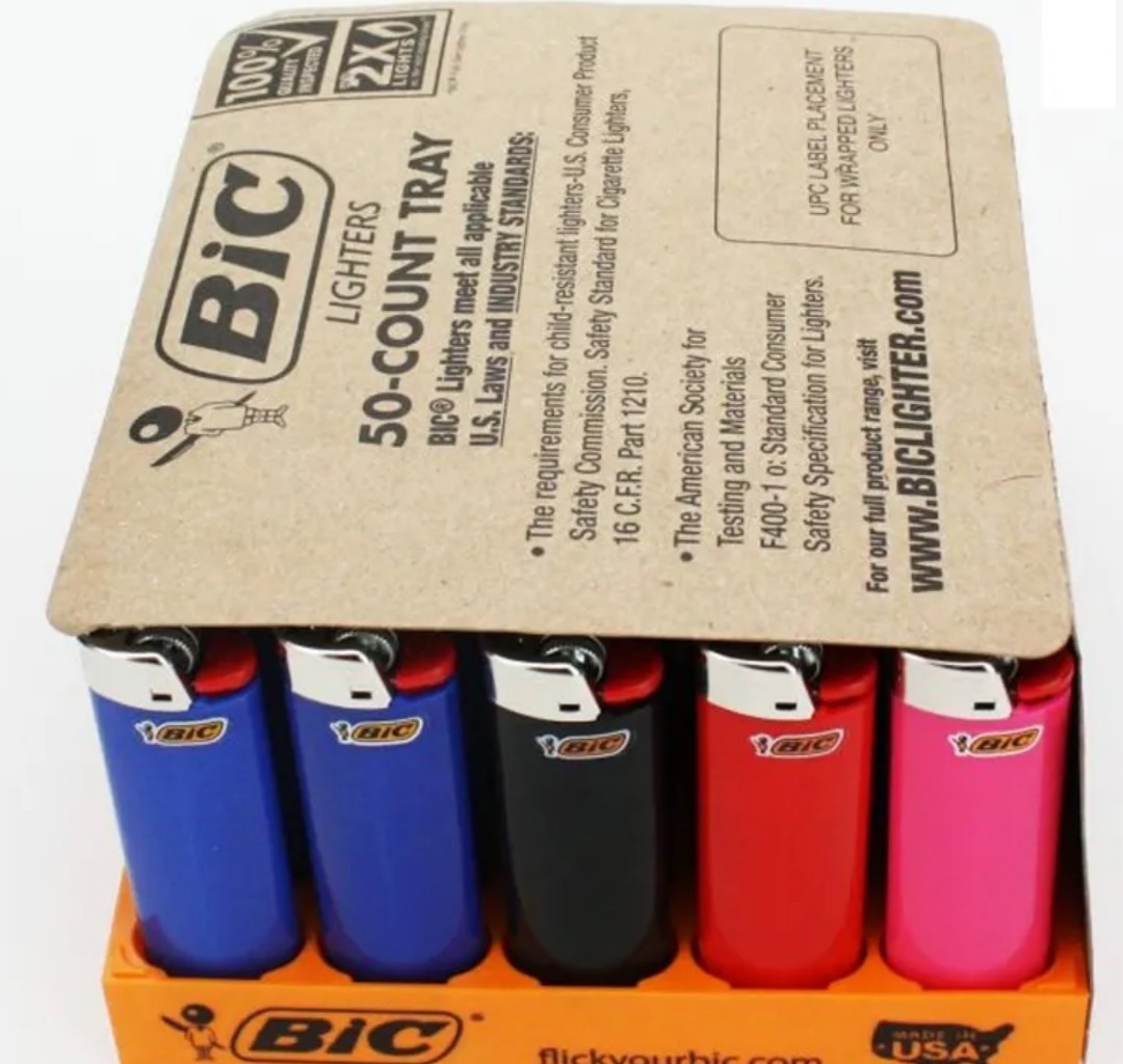 Bicc lighters Smoking Accessories Classic Original Eco-friendly Color Mixture Custom Logo Of Gas Cigarette Lighter